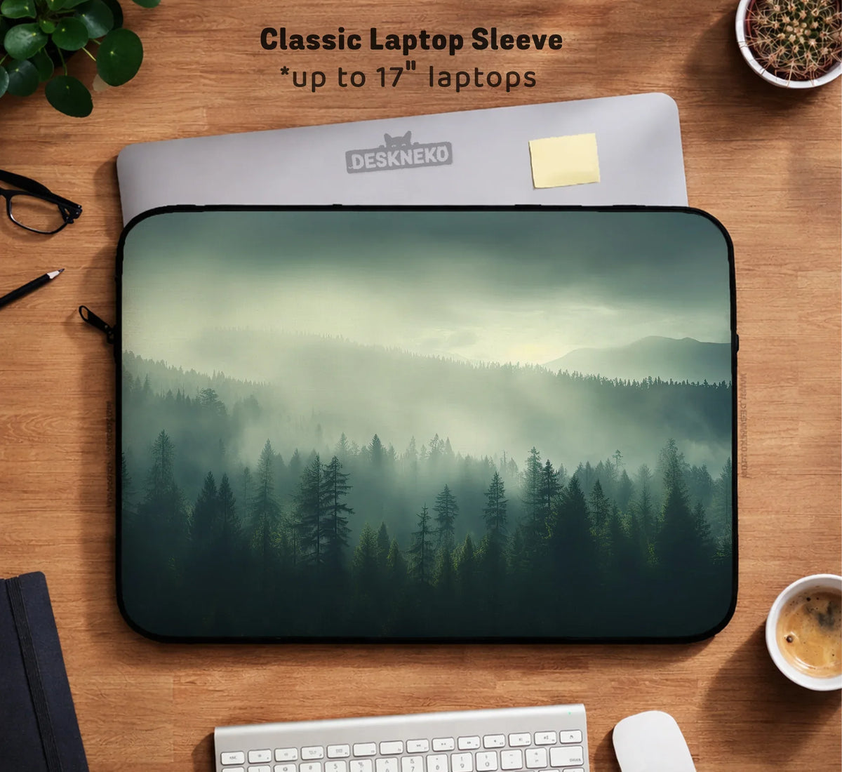 Misty Forest Nordic Laptop Sleeve - Deskneko