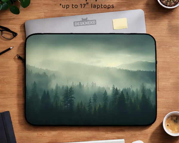 Misty Forest Nordic Laptop Sleeve - Deskneko