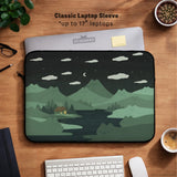 Green Cat Mountains Laptop Sleeve & Bag - Deskneko