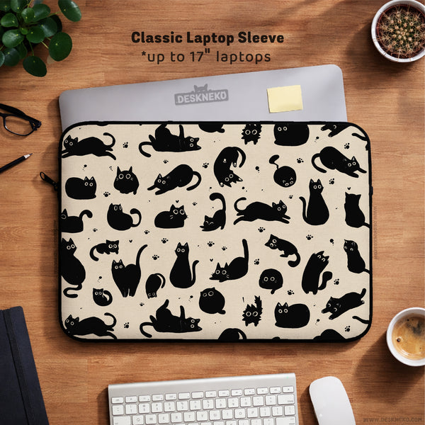 Cat Pattern Laptop Sleeve - Laptop Sleeve - Deskneko - Laptop Sleeves & Bags