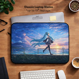 Blue Anime Laptop Sleeve with Handle - Deskneko