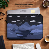 Whimisical Blue Cat Mountains Laptop Sleeve & Bag - Deskneko
