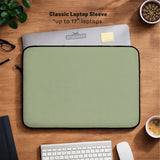 Sage Green Laptop Bag with Shoulder Strap & Handle - Deskneko