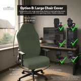Warm Forest Green Office Chair Cover - Deskneko