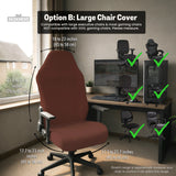 Mahogany Brown Desk Chair Cover - Deskneko