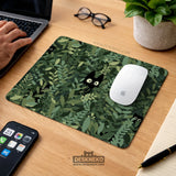 Botanical Cat Ergonomic Mousepad with Wrist Rest for Desk Comfort - Deskneko