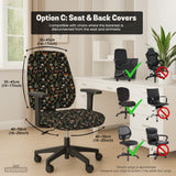 Woodland Pattern Desk Chair Cover - Chair Covers - Deskneko - Desk Chair Covers