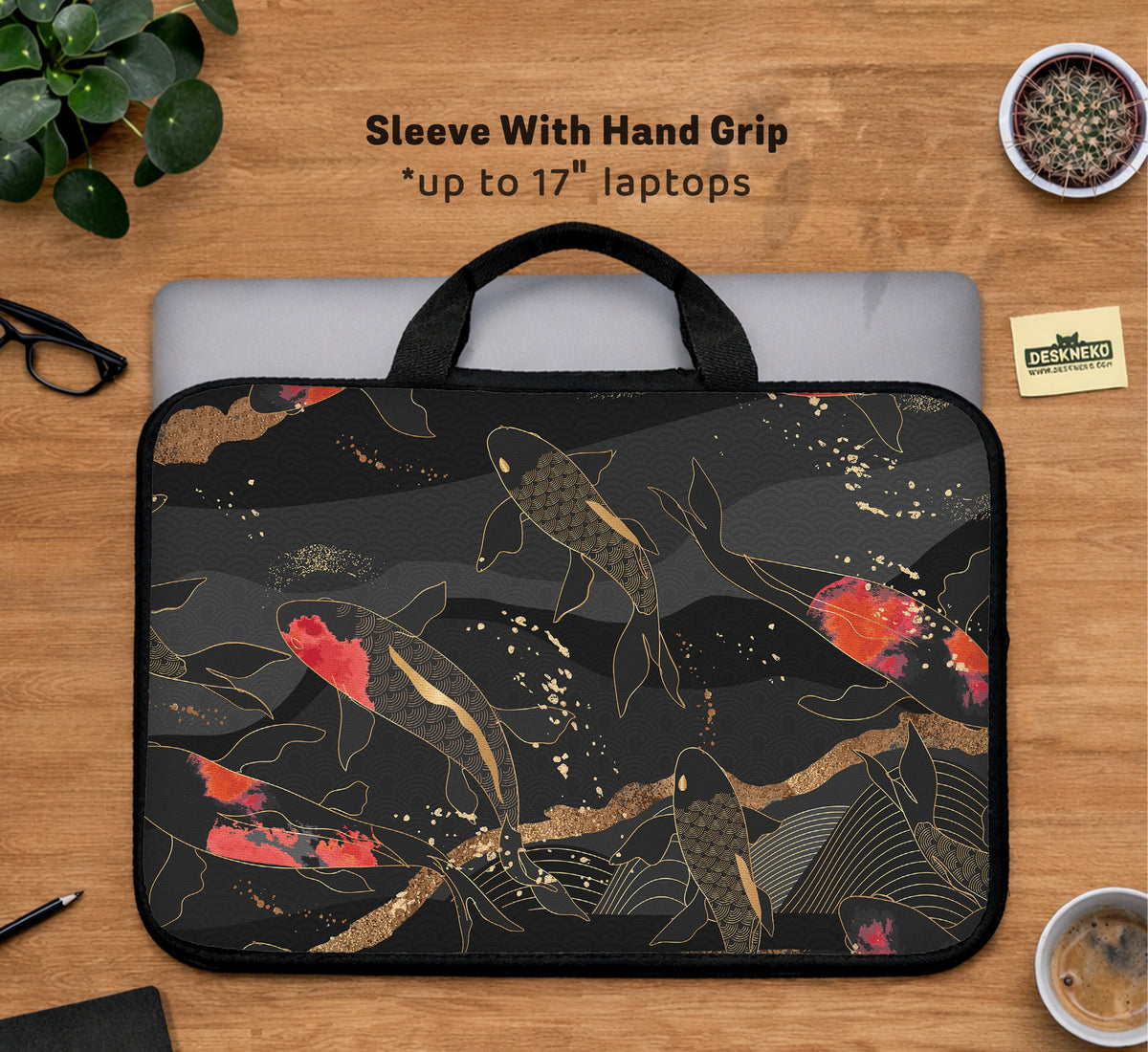 Koi Waves Laptop Sleeve - Laptop Sleeve - Deskneko - Laptop Sleeves & Bags