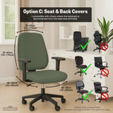 Warm Forest Green Office Chair Cover - Deskneko