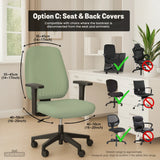 Sage Green Office Chair Cover - Deskneko