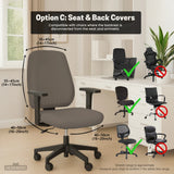 Cocoa Brown Desk Chair Cover - Deskneko