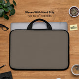 Cocoa Laptop Sleeve Case, Minimalist Padded Notebook Cover - Deskneko