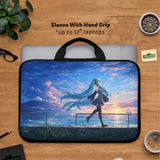 Blue Anime Laptop Sleeve with Handle - Deskneko