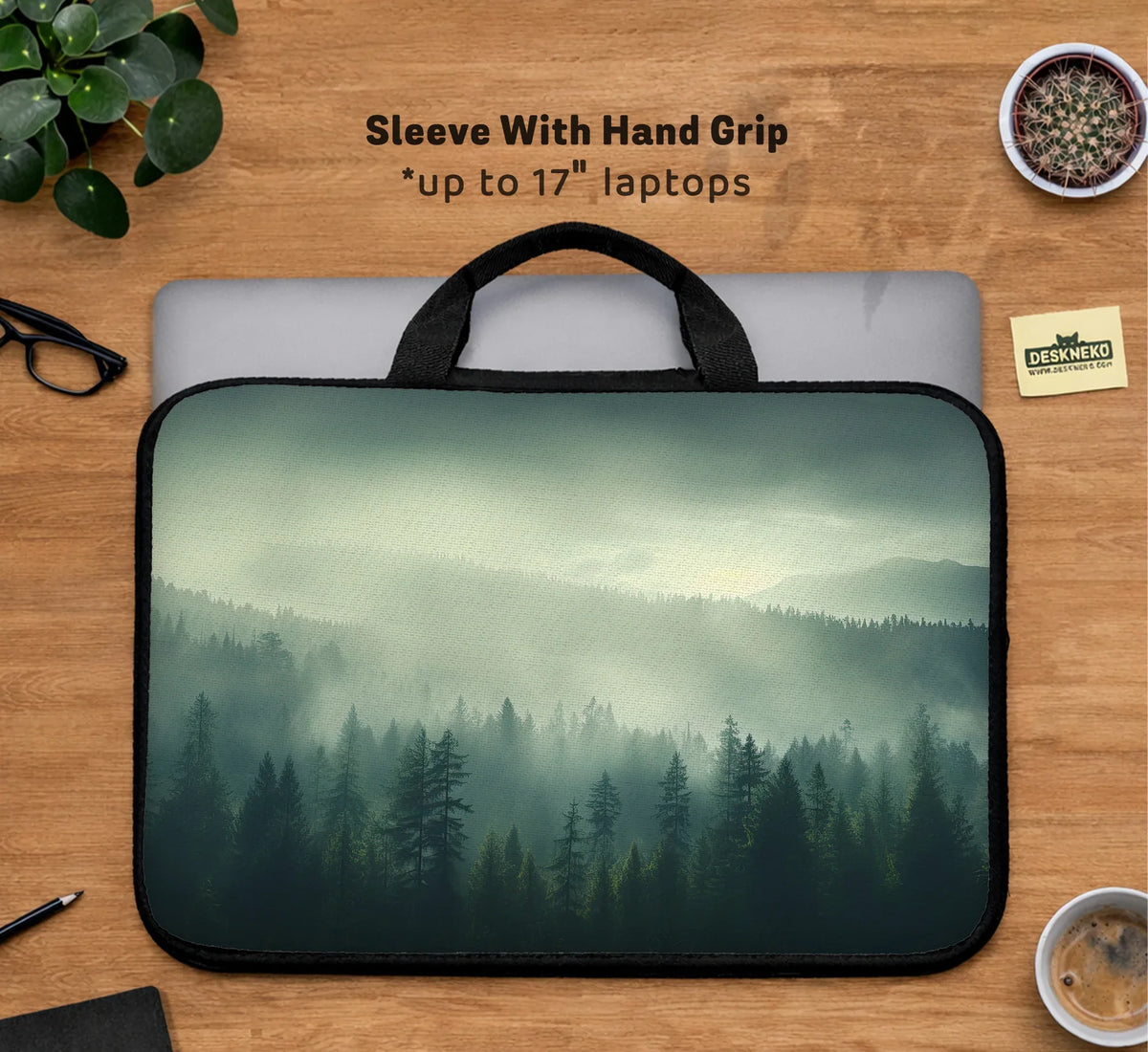 Misty Forest Nordic Laptop Sleeve - Deskneko
