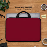 Burgundy Laptop Sleeve & Bag for MacBook and Notebooks - Deskneko