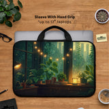 Cozy Green Window Laptop Sleeve & Bag - Deskneko