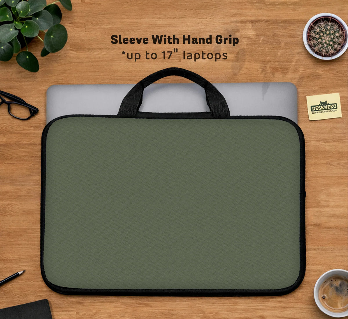 Midnight Olive Laptop Sleeve - Deskneko
