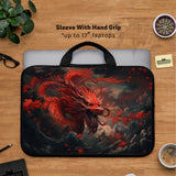 Red Dragon Laptop Sleeve & Bag - Deskneko
