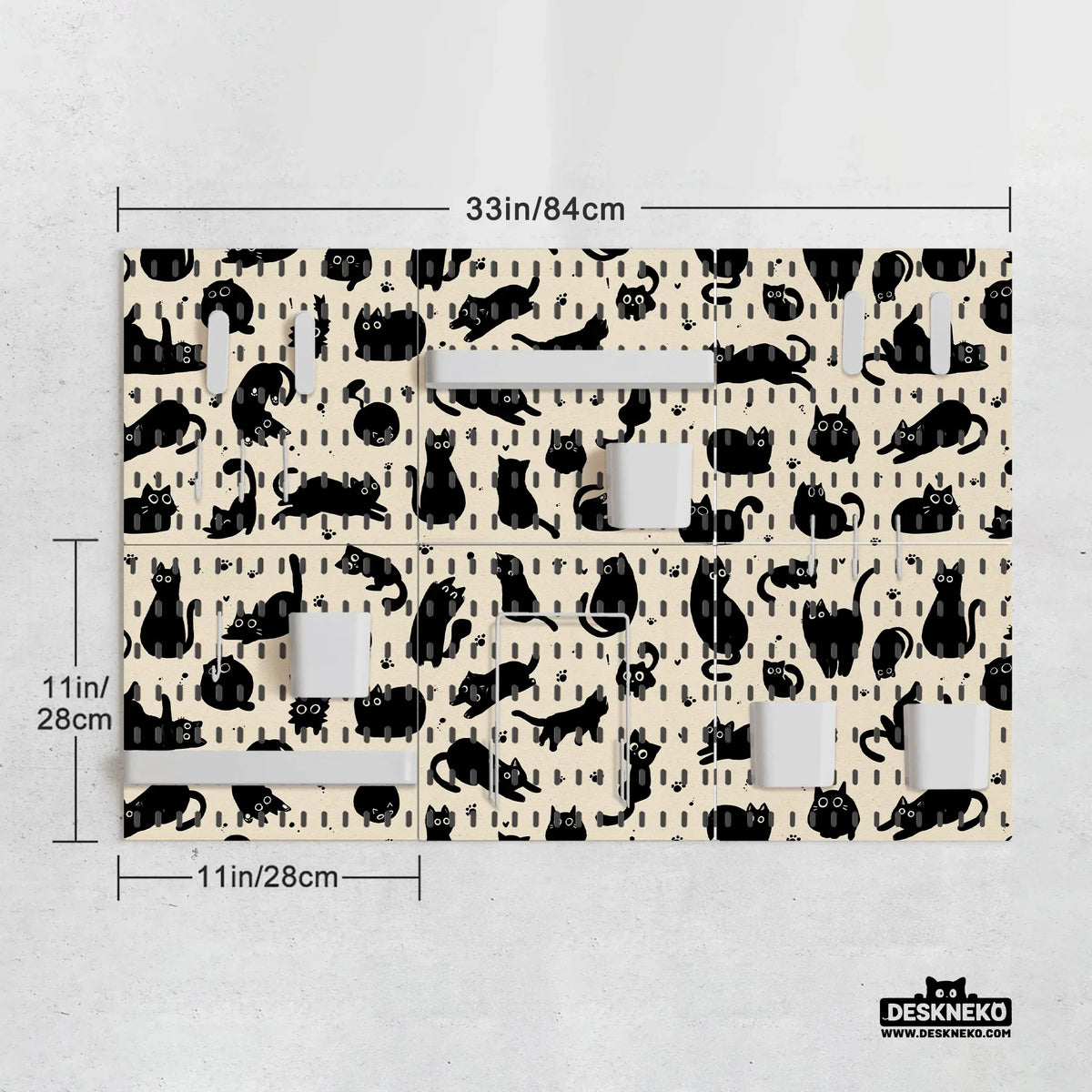 Black Cats Pegboard - Deskneko