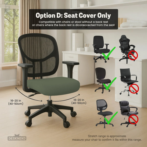 Warm Forest Green Office Chair Cover - Deskneko