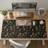Dark Botanical Desk Mat Mousepad - Desk Mat - Deskneko - Desk Mats & Mousepads