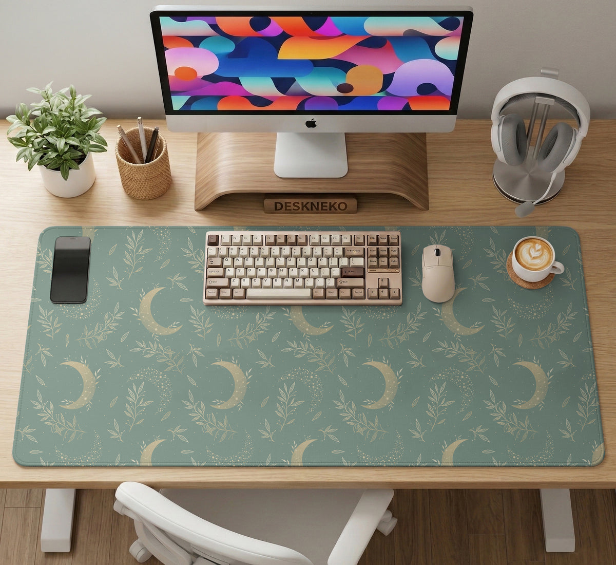 Celestial Moon Desk Mat - Desk Mat - Deskneko - Desk Mats & Mousepads