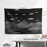 Cute Cat Mountains Wall Tapestry - Wall tapestry - Deskneko - Wall Tapestries