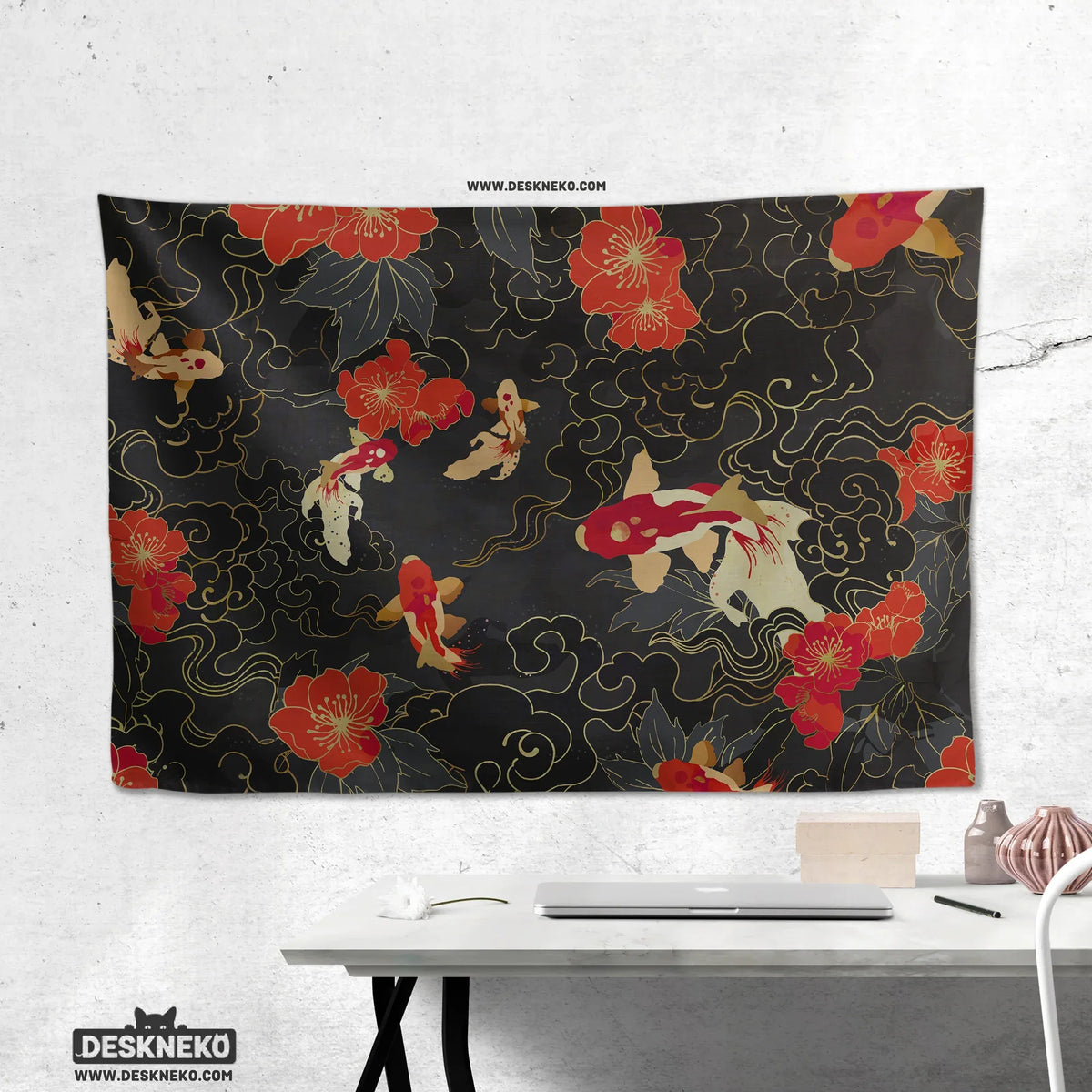Koi Fish Wall Tapestry - Deskneko