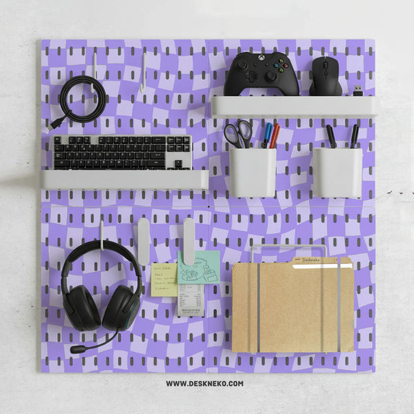 Cute Purple Pegboard - Deskneko