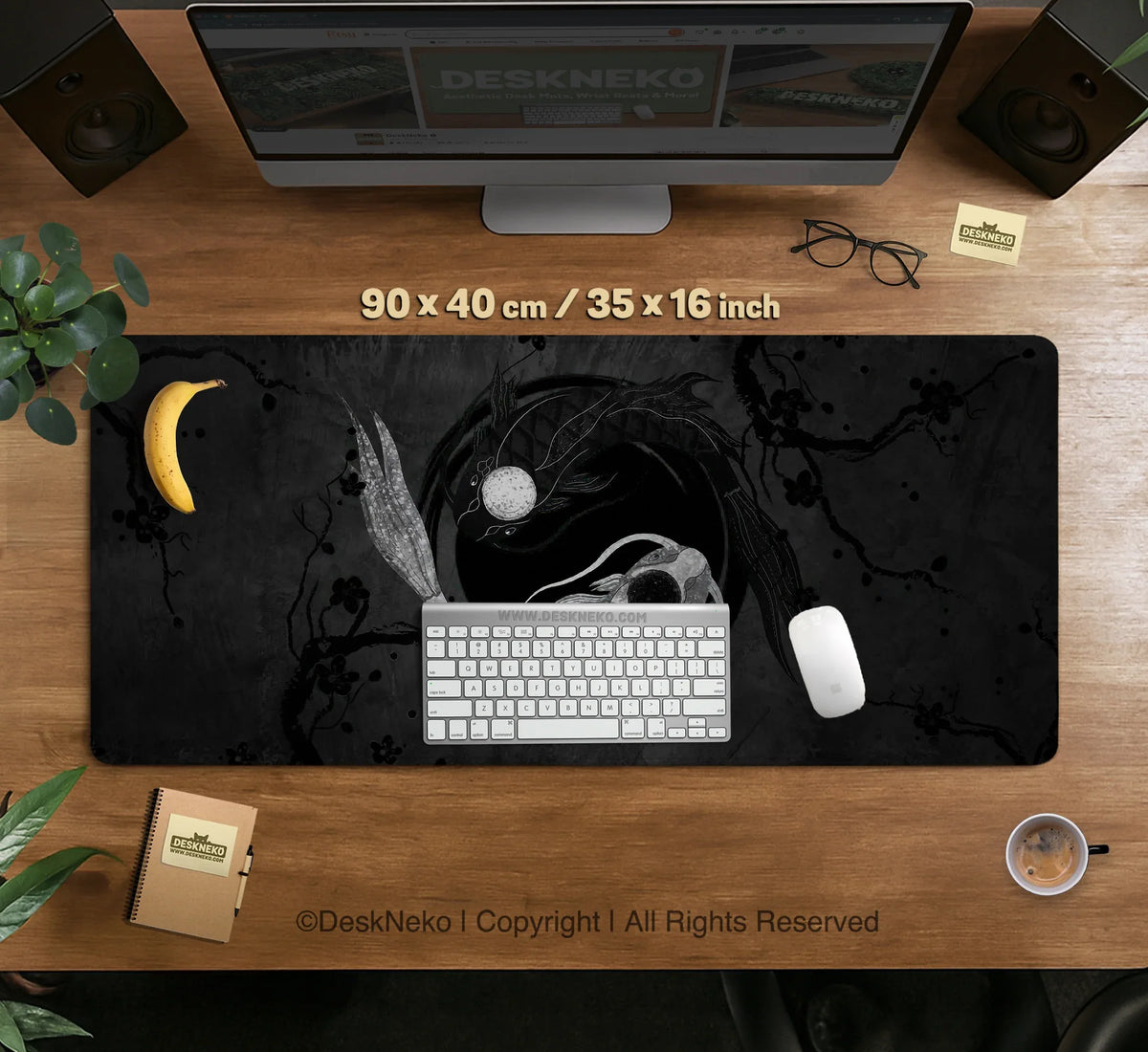 Yin Yang Koi Deskmat - Deskneko