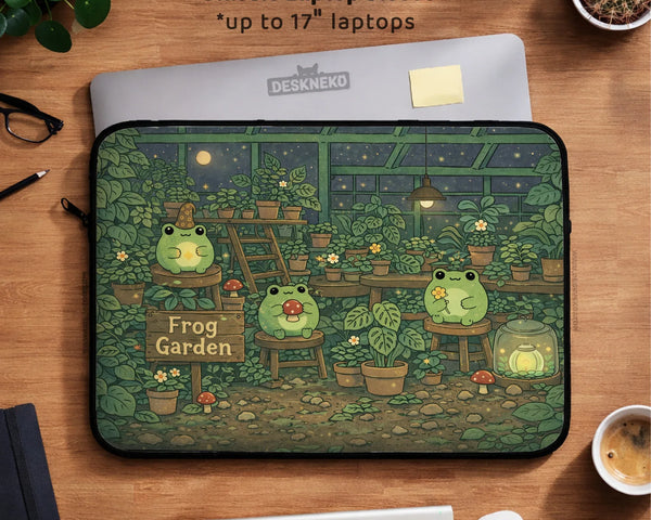 Frog Garden Laptop Sleeve - Deskneko