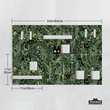 Botanical Cat Desk Pegboard Organizer, Forest Green Workspace Storage - Deskneko
