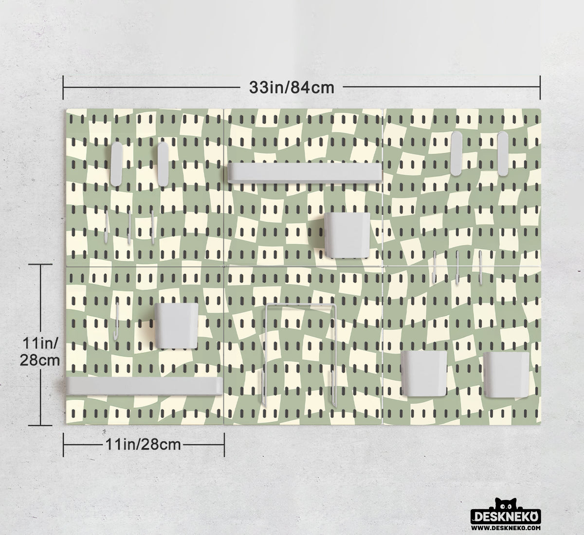 Green Checker Pegboard - Pegboard - Deskneko - Pegboards