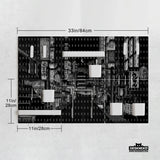 Tokyo Night Pixel Pegboard Organizer, Cyberpunk Wall Storage - Deskneko