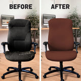 Mahogany Brown Desk Chair Cover - Deskneko
