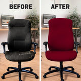 Burgundy Office Chair Cover for Desk Chairs and Home Offices - Deskneko