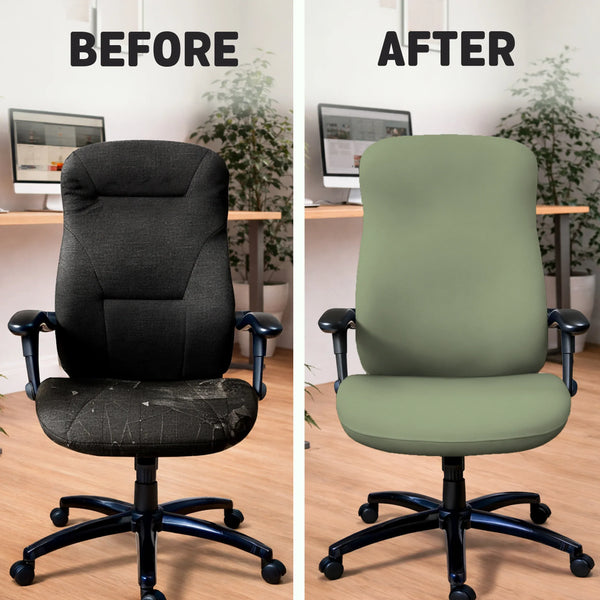 Sage Green Office Chair Cover - Deskneko