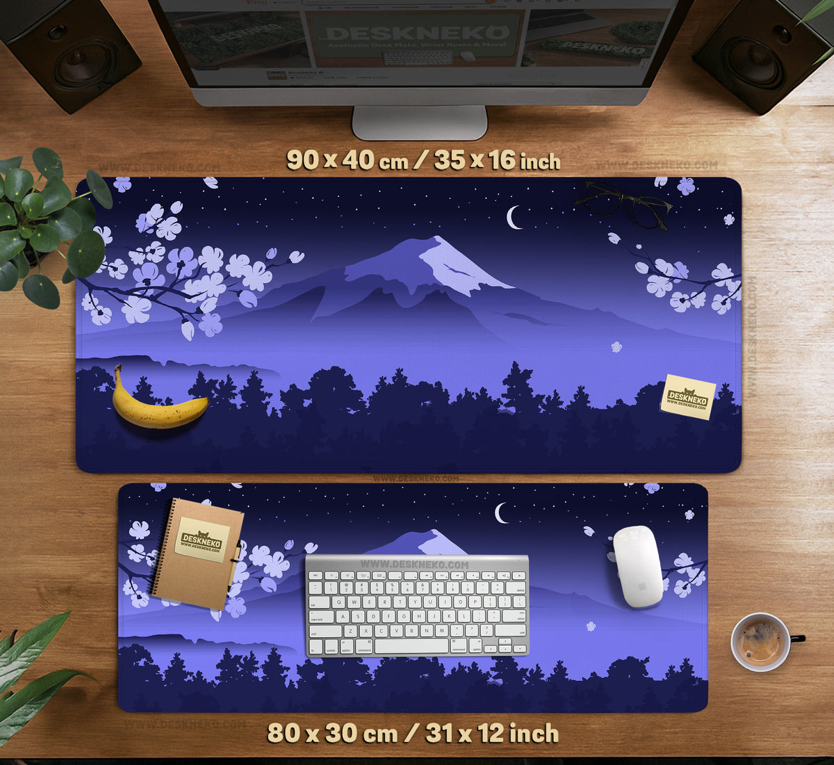 Blue Mount Fuji Desk Mat Mousepad - Desk Mat - Deskneko - Desk Mats & Mousepads
