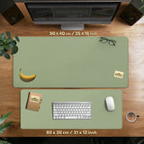 Sage Green Desk Mat XXL Extended Mousepad for Office and Gaming - Deskneko