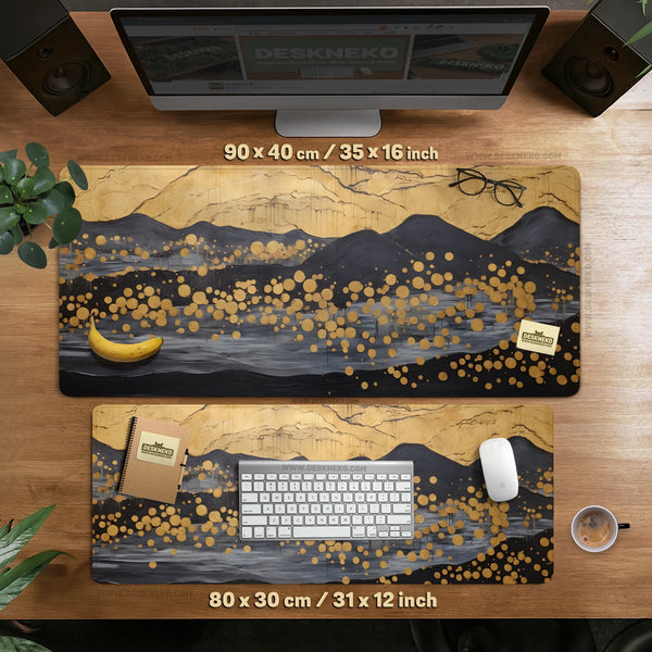 Gold Abstract Mousepad - Deskneko