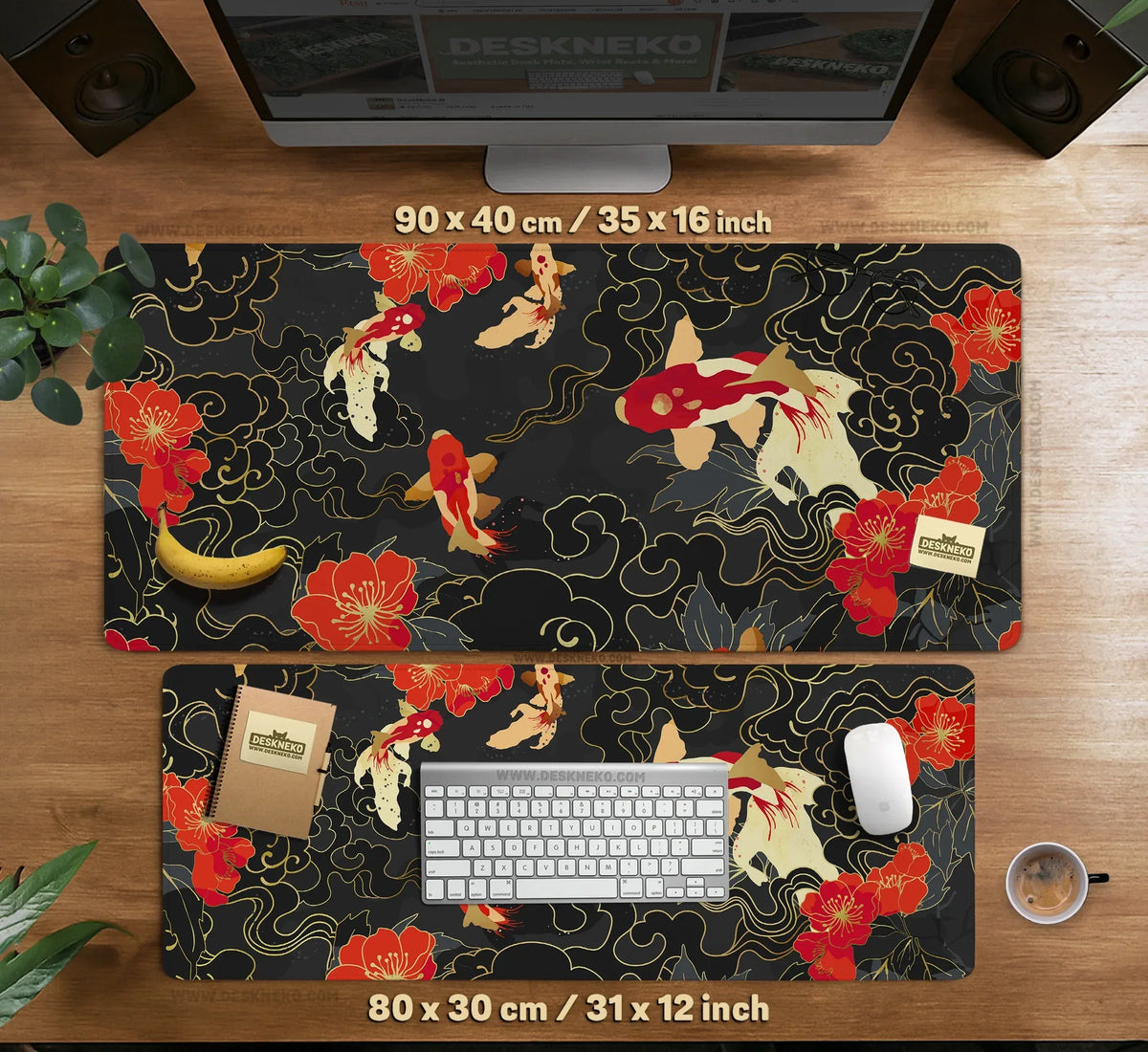 Koi Fish RGB Desk Mat - Deskneko