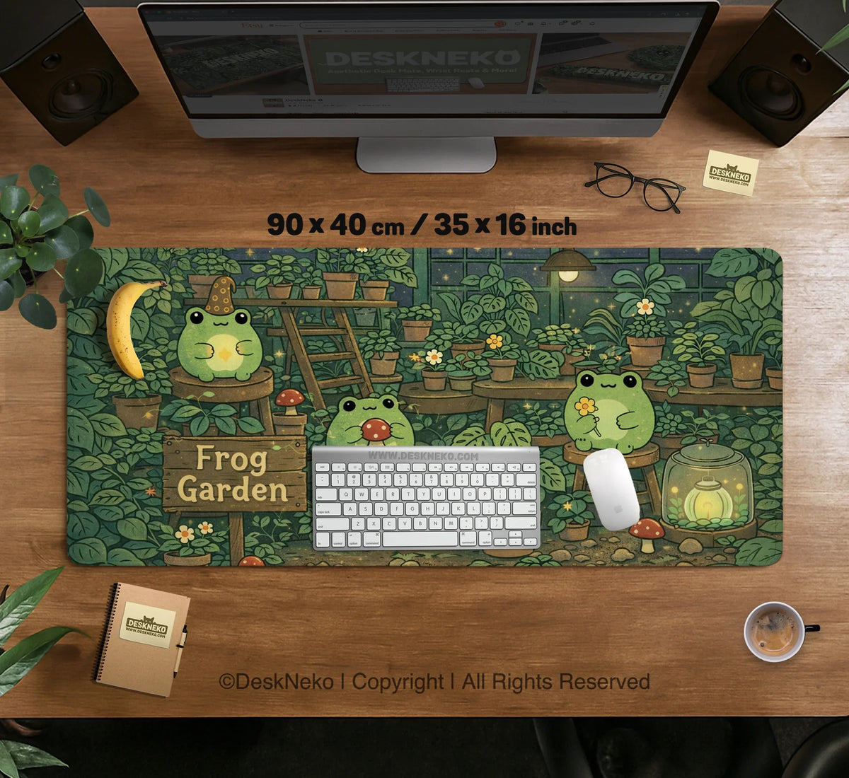 Frog Garden Deskmat - Deskneko