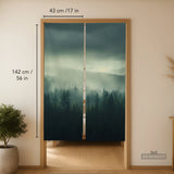 Misty Forest Noren Door Curtain - Deskneko