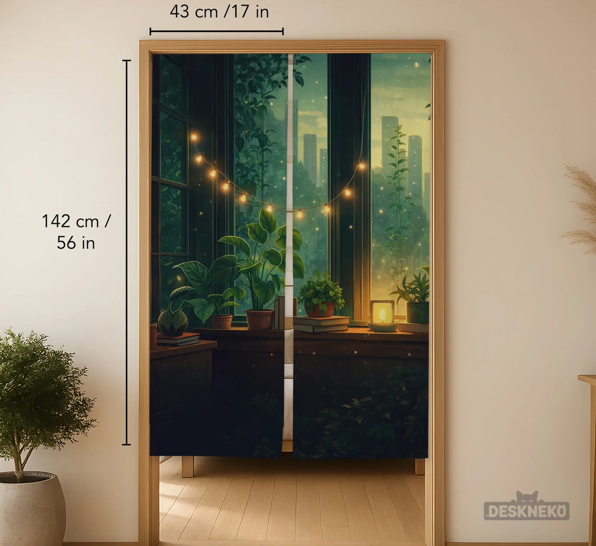 Lofi Cozy Noren Door Curtain - Deskneko