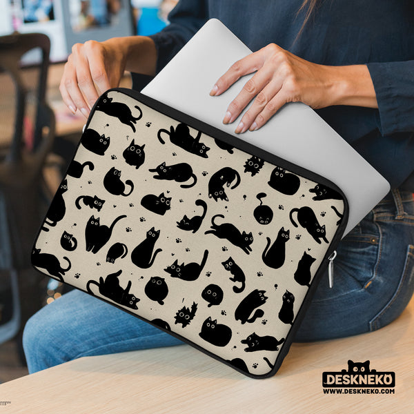 Cat Pattern Laptop Sleeve - Laptop Sleeve - Deskneko - Laptop Sleeves & Bags