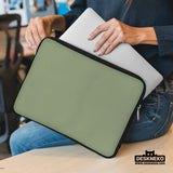 Sage Green Laptop Bag with Shoulder Strap & Handle - Deskneko