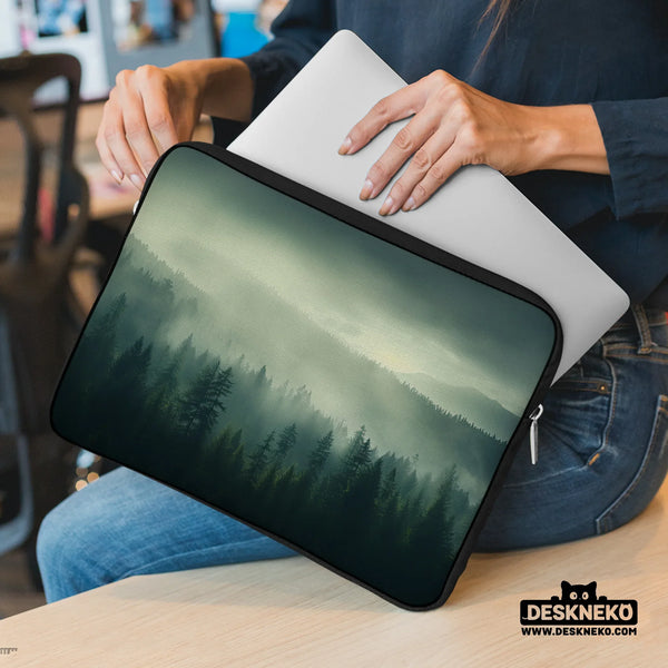Misty Forest Nordic Laptop Sleeve - Deskneko
