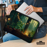 Cozy Green Window Laptop Sleeve & Bag - Deskneko