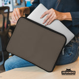 Cocoa Laptop Sleeve Case, Minimalist Padded Notebook Cover - Deskneko