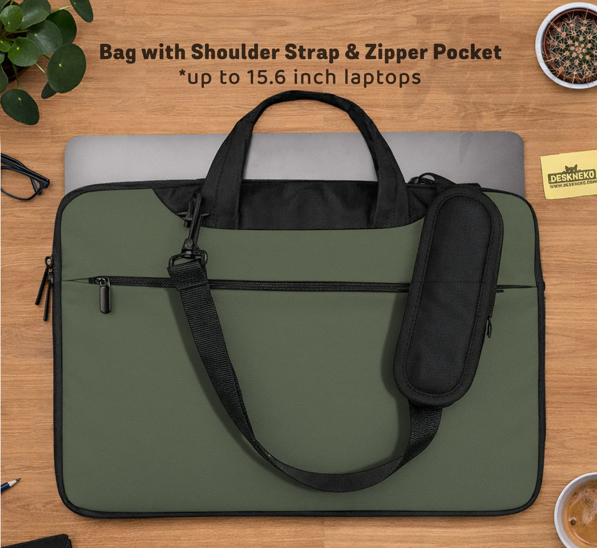 Midnight Olive Laptop Sleeve - Deskneko